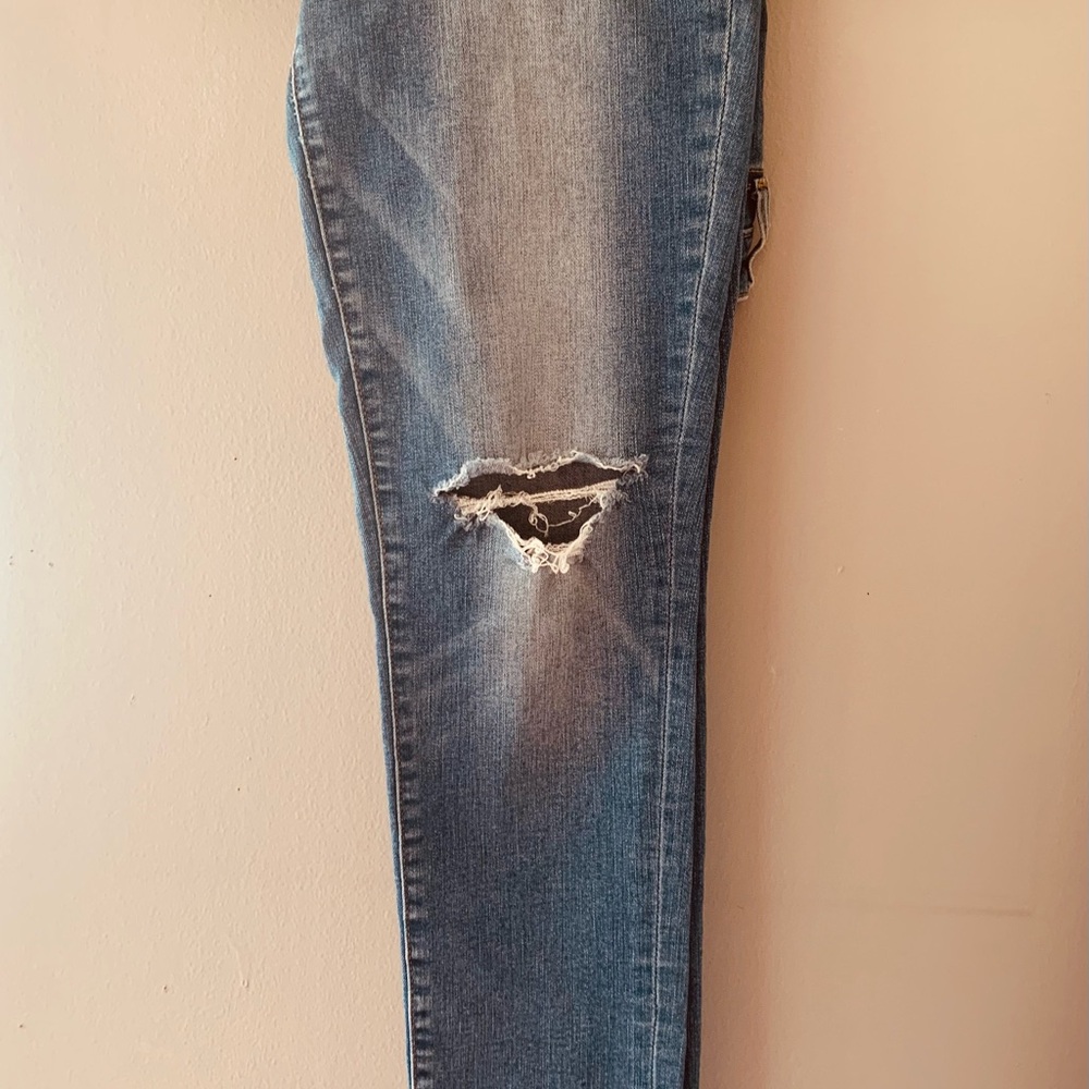 Old Navy Blue Distressed Skinny Jeans